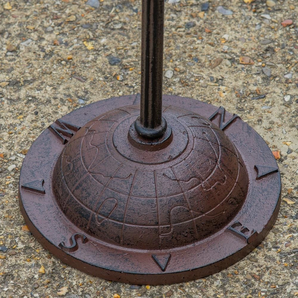 Woodside Cast Iron Garden Sundial, Antique Ornamental Outdoor Décor 6 Woodside Cast Iron Garden Sundial, Antique Ornamental Outdoor Décor - Image 4