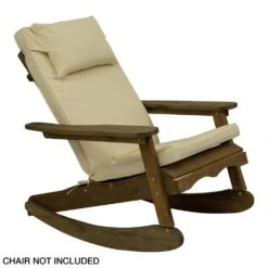 Woodside Luxury Outdoor Padded Seat & Back Cushion For Garden Adirondack Chair - BEIGE -Outdoor Living Shop X4KKIN5KMNL