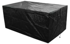 Woodside L Shape Outdoor Garden Corner Sofa & Table Dining Set Cover, Black -Outdoor Living Shop XLZ4TRZQAHT