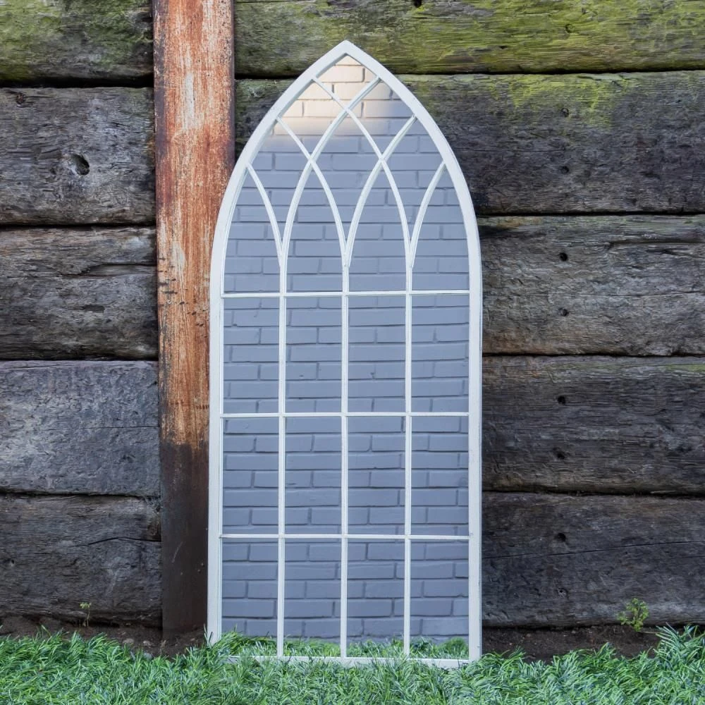 Woodside Rathen XL Decorative Arched Outdoor Garden Mirror, H: 115cm X W: 50cm 3 Woodside Rathen XL Decorative Arched Outdoor Garden Mirror, H: 115cm X W: 50cm