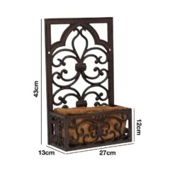 Woodside Cast Iron Wall Mounted Hanging Garden Planter Basket With Coco Liner -Outdoor Living Shop XOPYYDOOL0C