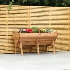 Woodside Raised Wooden Garden Bed Planter, Plants & Vegetable/Herb Box, Large 150cm -Outdoor Living Shop XOVHURJZIX0