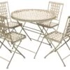Woodside Ostend Folding Metal Outdoor Garden Patio Dining Table And 4 Chairs Set 1 Woodside Ostend Folding Metal Outdoor Garden Patio Dining Table And 4 Chairs Set -Outdoor Living Shop YANVLDOTRBV