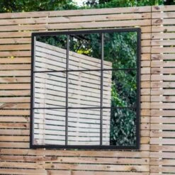 Woodside Radcot XL Decorative Square Outdoor Garden Mirror, W: 90cm X H: 90cm -Outdoor Living Shop YC30TSZ01QW