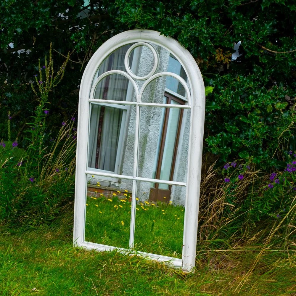 Woodside Oxshott XL Decorative Arched Outdoor Garden Mirror, W: 60cm X H: 100cm 4 Woodside Oxshott XL Decorative Arched Outdoor Garden Mirror, W: 60cm X H: 100cm - Image 2