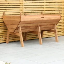 Woodside Raised Wooden Garden Bed Planter, Plants & Vegetable/Herb Box, Large 150cm -Outdoor Living Shop YV1II2VU15W