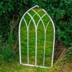 Woodside Ealing XL Decorative Arched Outdoor Garden Mirror, W: 60cm X H: 110cm -Outdoor Living Shop YWPBZIABRNS